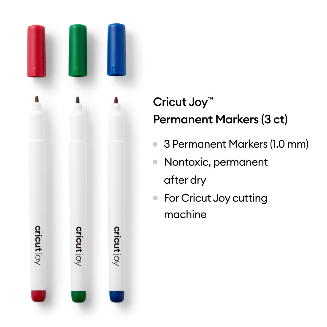 Cricut Joy Permanent Markers 1.0 mm Red Green Blue 3 ct